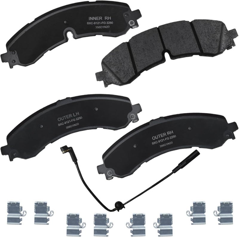 Bendix Premium SBC2250 Ceramic Brake Pads for Chevrolet Silverado 2500 HD 2024-2020,Silverado 3500 HD 2024-2020,Silverado 4500 HD 2021,4500 HD 2023,GMC Sierra 2500 HD 2024-2020,3500 HD 2024-2020 - Image 1